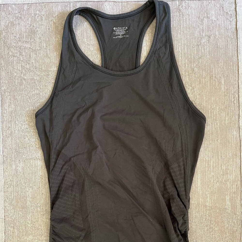 Athleta Racerback Performance Tank Top Dark Gray Size S